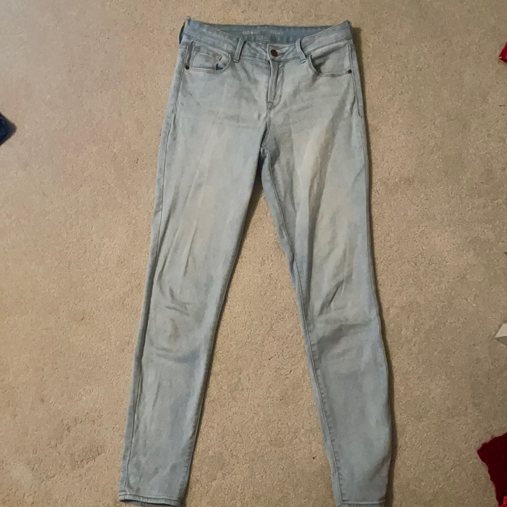 Light wash blue jeans